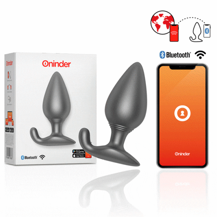 ONINDER - RIO PLUG ANAL VIBRADOR NEGRO - APP GRATUITA - CandyHot - Foto 1