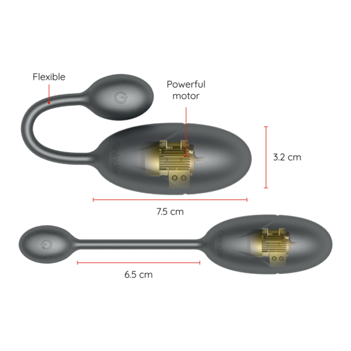 ONINDER - TOKYO HUEVO VIBRADOR NEGRO 7.5 X 3.2 CM - APP GRATUITA - CandyHot - Foto 3