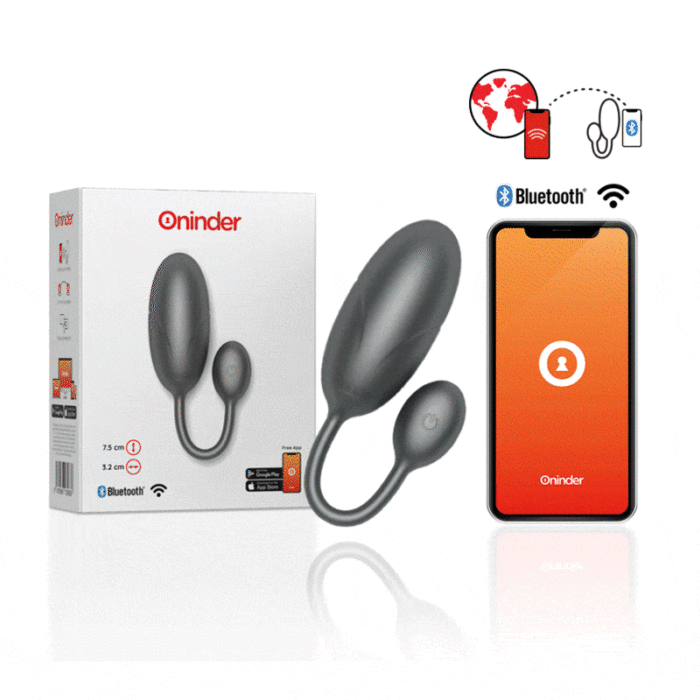 ONINDER - TOKYO HUEVO VIBRADOR NEGRO 7.5 X 3.2 CM - APP GRATUITA - CandyHot - Foto 1