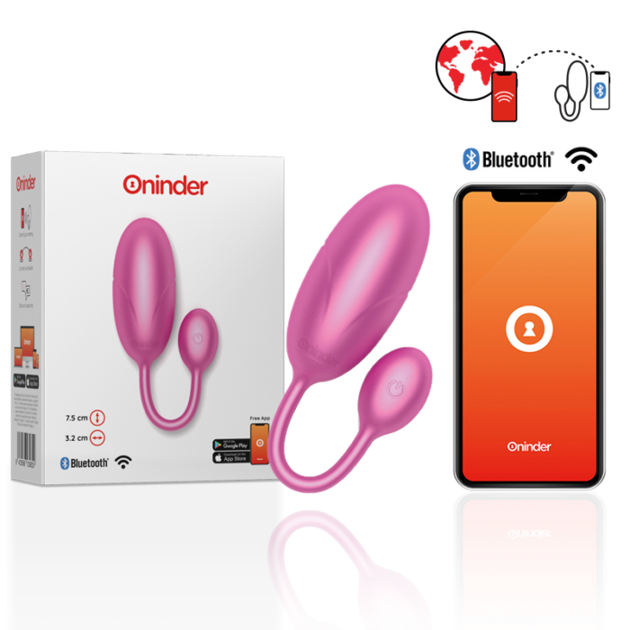 ONINDER - TOKYO HUEVO VIBRADOR ROSA 7.5 X 3.2 CM - APP GRATUITA - CandyHot - Foto 1