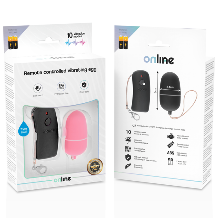 ONLINE - HUEVO VIBRADOR CON MANDO CONTROL REMOTO ROSA - CandyHot - Foto 4