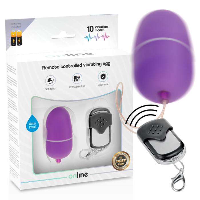 ONLINE - HUEVO VIBRADOR CONTROL REMOTO M LILA - CandyHot - Foto 1