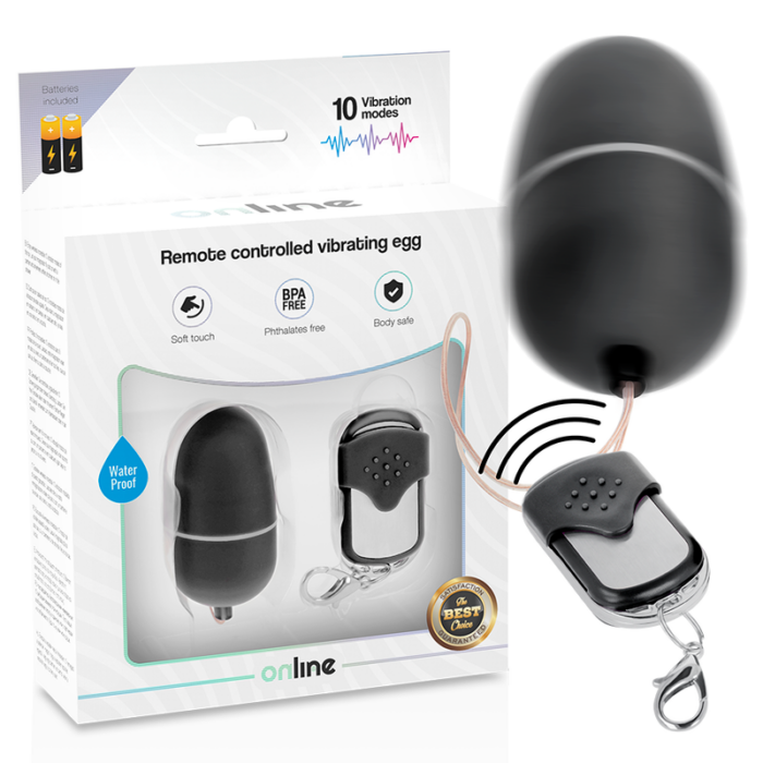 ONLINE - HUEVO VIBRADOR CONTROL REMOTO M NEGRO - CandyHot - Foto 1
