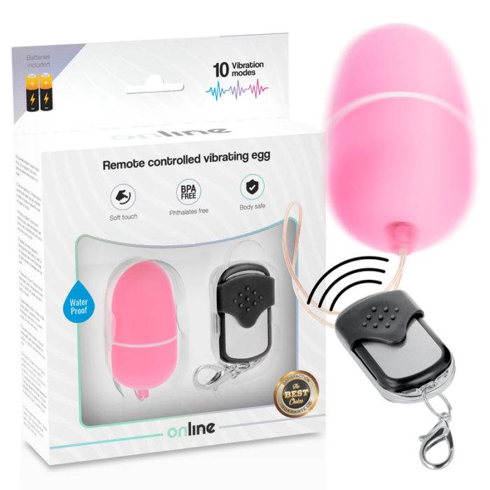 ONLINE - HUEVO VIBRADOR CONTROL REMOTO M ROSA - CandyHot - Foto 1