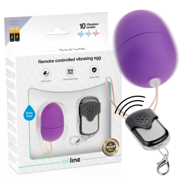 ONLINE - HUEVO VIBRADOR CONTROL REMOTO S LILA - CandyHot - Foto 1