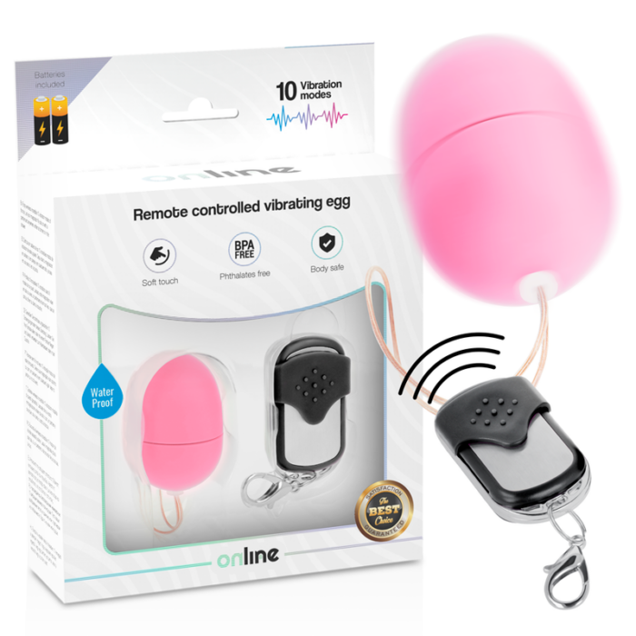 ONLINE - HUEVO VIBRADOR CONTROL REMOTO S ROSA - CandyHot - Foto 1