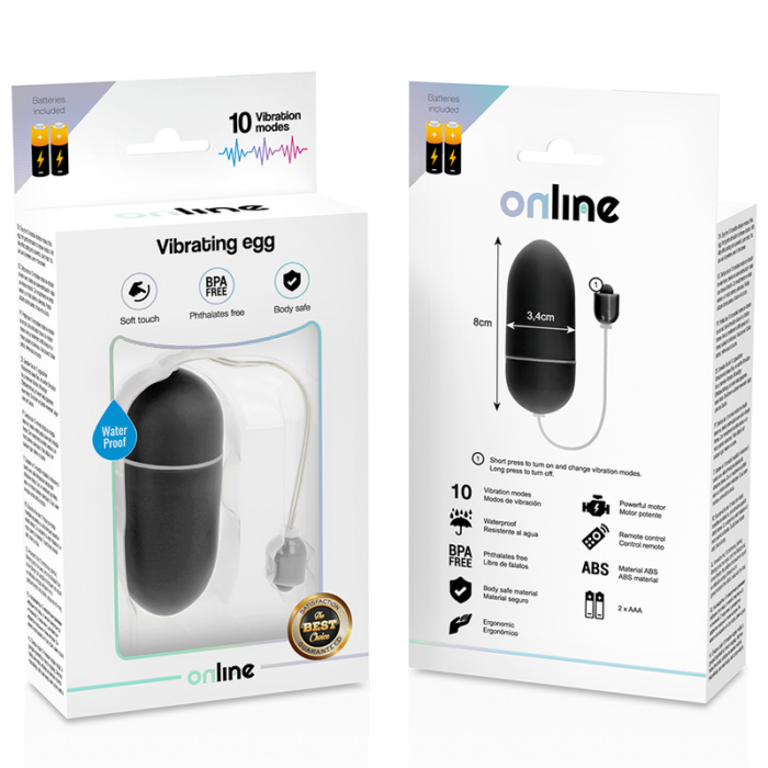 ONLINE - HUEVO VIBRADOR WATERPROOF NEGRO - CandyHot - Foto 4
