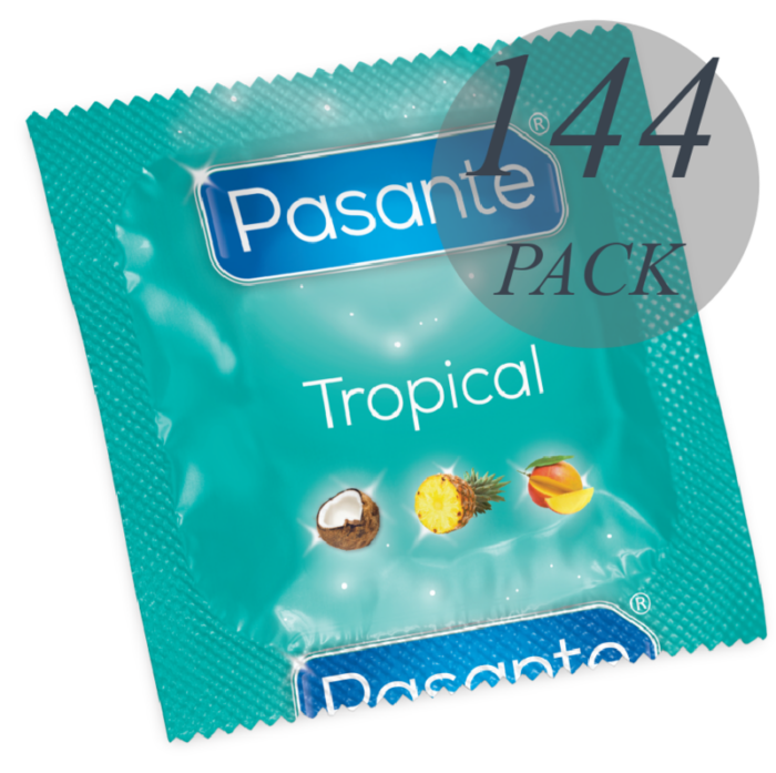PASANTE - PRESERVATIVOS SABORES TROPICAL 144 UNIDADES - CandyHot - Foto 2