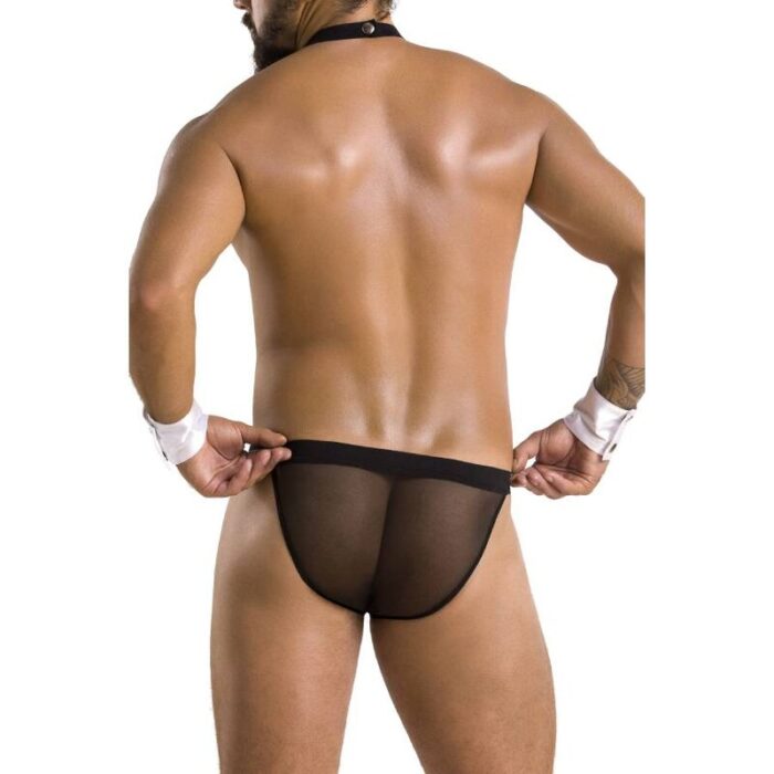 PASSION - 036 SLIP ALFROJO NEGRO L/XL - CandyHot - Foto 4