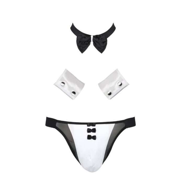 PASSION - 036 SLIP ALFROJO NEGRO L/XL - CandyHot - Foto 5