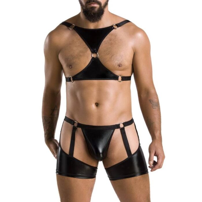 PASSION - 047 SET ARON NEGRO L/XL - CandyHot - Foto 3