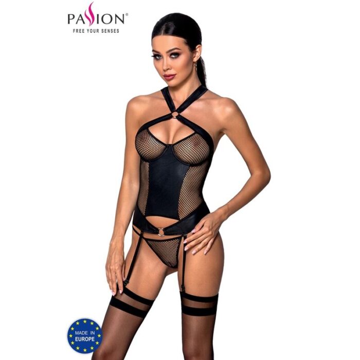 PASSION - AMANDA CORSET CUERO ECOLOGICO L/XL - CandyHot - Foto 1