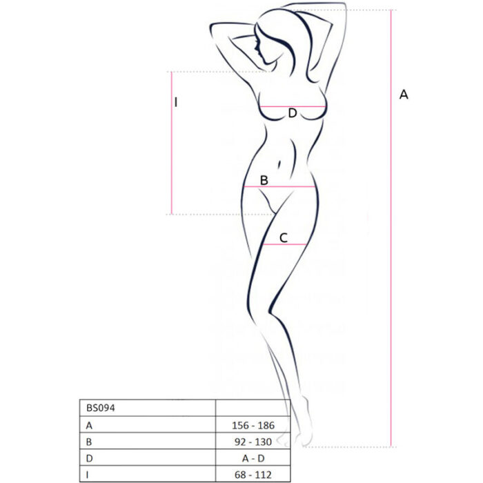PASSION - BS094 BODYSTOCKING ROJO TALLA ÚNICA - CandyHot - Foto 5