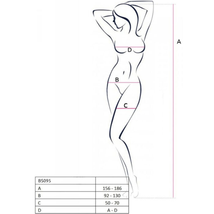 PASSION - BS095 BODYSTOCKING ROJO TALLA ÚNICA - CandyHot - Foto 5