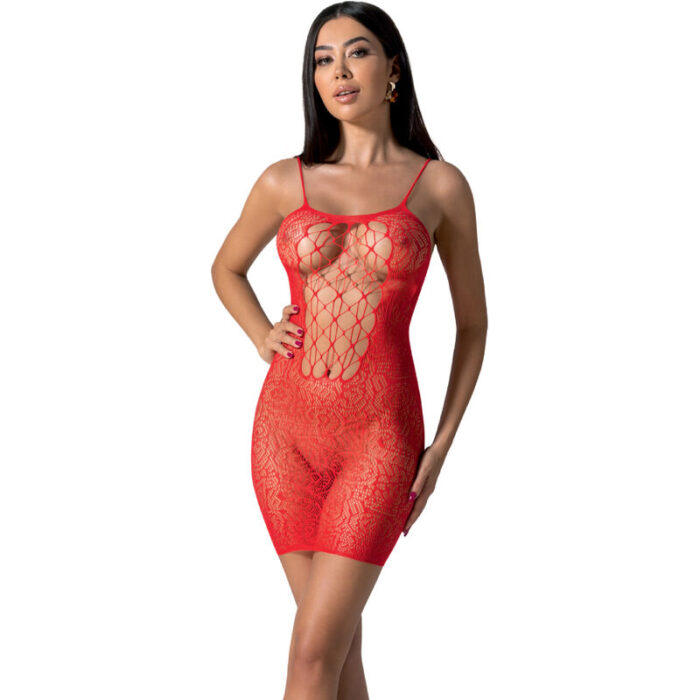 PASSION - BS096 BODYSTOCKING ROJO TALLA ÚNICA - CandyHot - Foto 1
