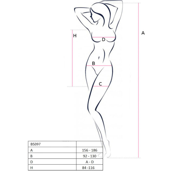 PASSION - BS097 BODYSTOCKING ROJO TALLA ÚNICA - CandyHot - Foto 5