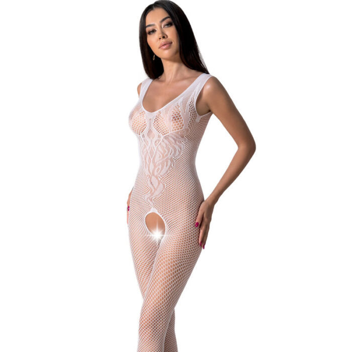 PASSION - BS098 BODYSTOCKING BLANCO TALLA ÚNICA - CandyHot - Foto 1