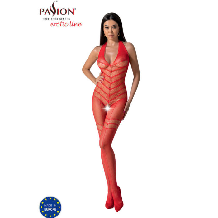 PASSION - BS100 BODYSTOCKING ROJO TALLA ÚNICA - CandyHot - Foto 3