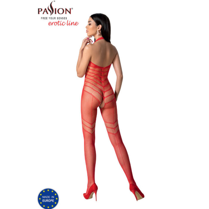 PASSION - BS100 BODYSTOCKING ROJO TALLA ÚNICA - CandyHot - Foto 4