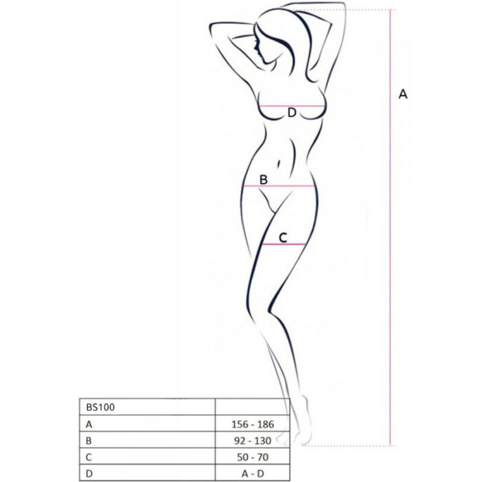 PASSION - BS100 BODYSTOCKING ROJO TALLA ÚNICA - CandyHot - Foto 5