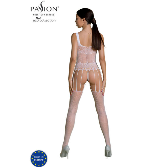 PASSION - ECO COLLECTION BODYSTOCKING ECO BS001 BLANCO - CandyHot - Foto 2