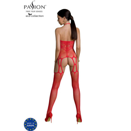 PASSION - ECO COLLECTION BODYSTOCKING ECO BS002 ROJO - CandyHot - Foto 2