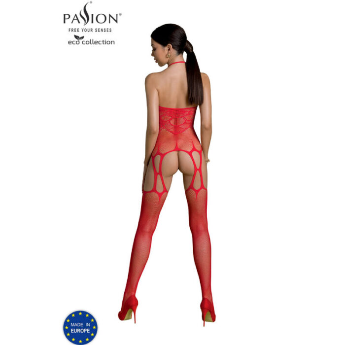 PASSION - ECO COLLECTION BODYSTOCKING ECO BS002 ROJO - CandyHot - Foto 2