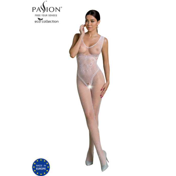 PASSION - ECO COLLECTION BODYSTOCKING ECO BS003 BLANCO - CandyHot - Foto 1