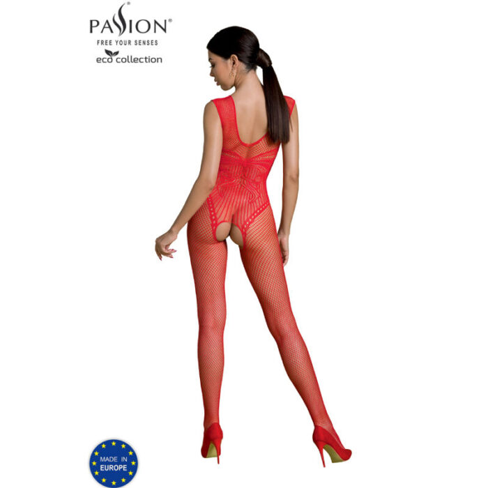 PASSION - ECO COLLECTION BODYSTOCKING ECO BS003 ROJO - CandyHot - Foto 2