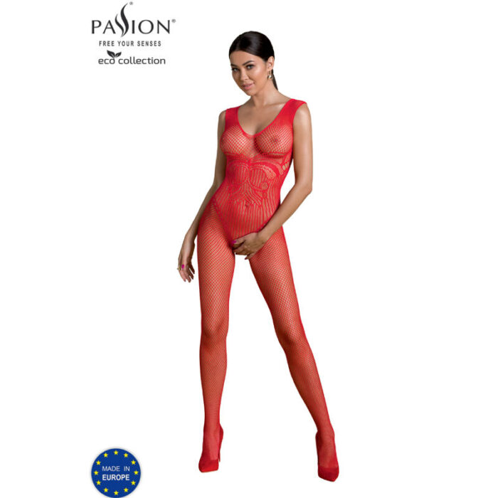 PASSION - ECO COLLECTION BODYSTOCKING ECO BS003 ROJO - CandyHot - Foto 1