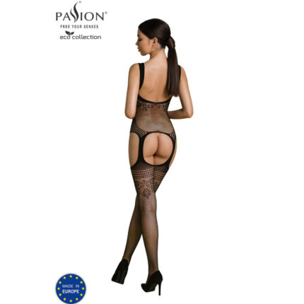 PASSION - ECO COLLECTION BODYSTOCKING ECO BS008 NEGRO - CandyHot - Foto 2