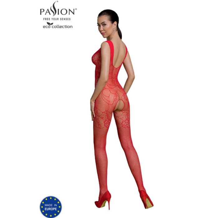 PASSION - ECO COLLECTION BODYSTOCKING ECO BS012 ROJO - CandyHot - Foto 2
