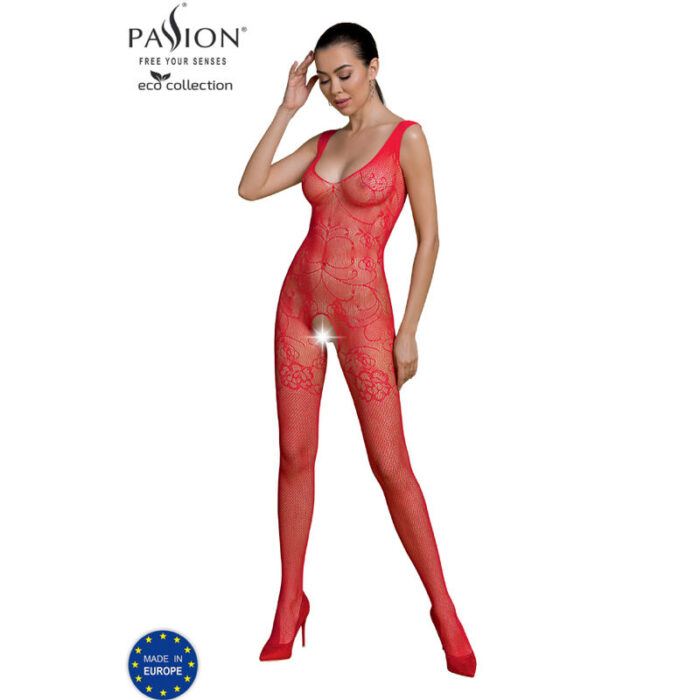 PASSION - ECO COLLECTION BODYSTOCKING ECO BS012 ROJO - CandyHot - Foto 1