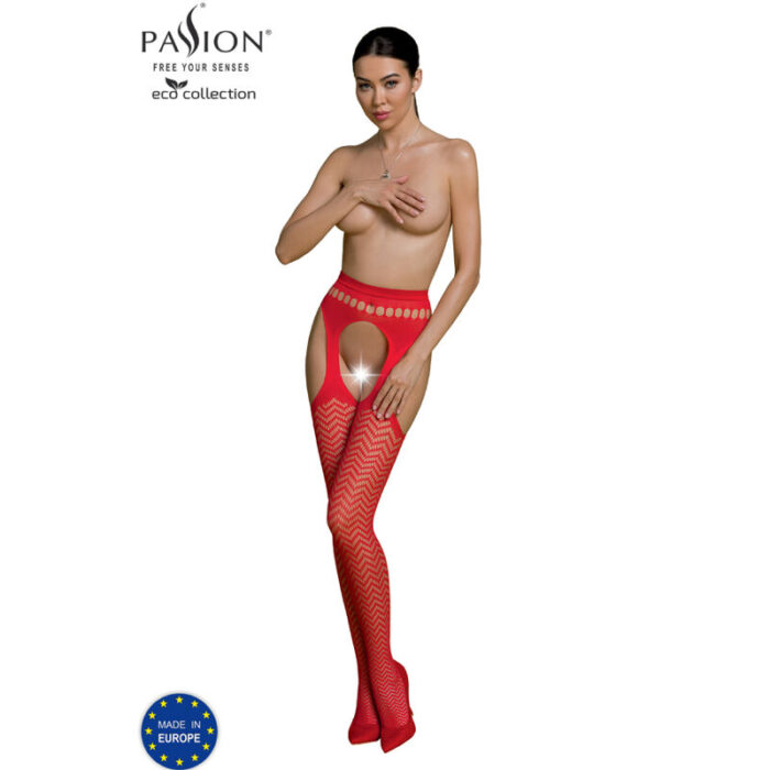 PASSION - ECO COLLECTION BODYSTOCKING ECO S002 ROJO - CandyHot - Foto 1