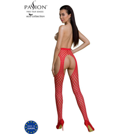 PASSION - ECO COLLECTION BODYSTOCKING ECO S003 ROJO - CandyHot - Foto 2