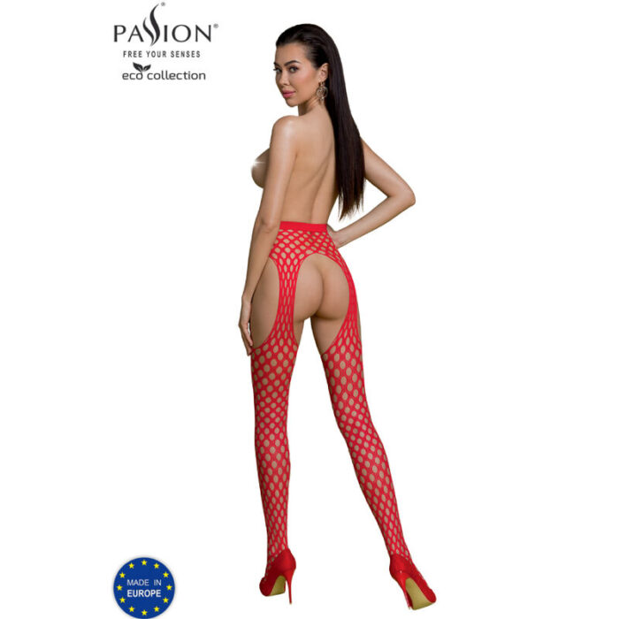PASSION - ECO COLLECTION BODYSTOCKING ECO S003 ROJO - CandyHot - Foto 2