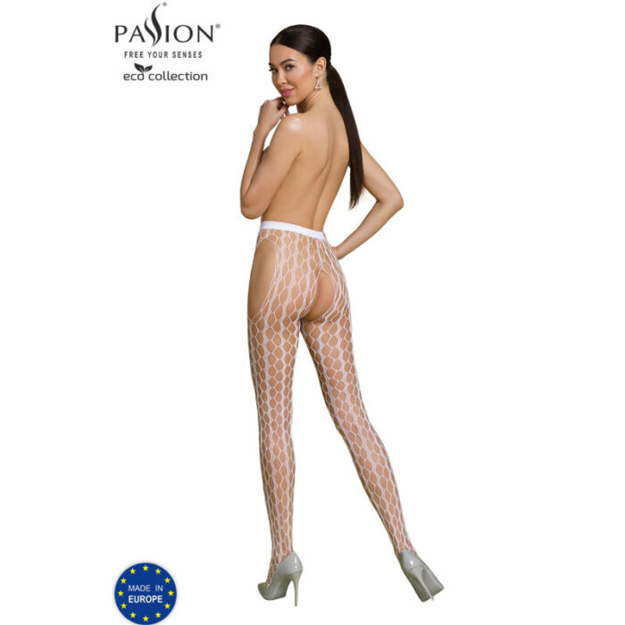 PASSION - ECO COLLECTION BODYSTOCKING ECO S007 BLANCO - CandyHot - Foto 2