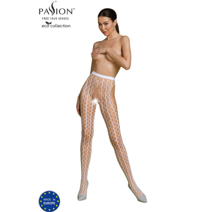 PASSION - ECO COLLECTION BODYSTOCKING ECO S007 BLANCO - CandyHot - Foto 1