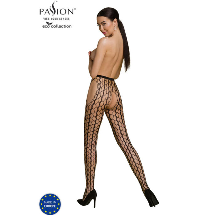 PASSION - ECO COLLECTION BODYSTOCKING ECO S007 NEGRO - CandyHot - Foto 2