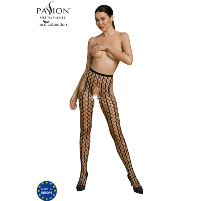 PASSION - ECO COLLECTION BODYSTOCKING ECO S007 NEGRO - CandyHot - Foto 1
