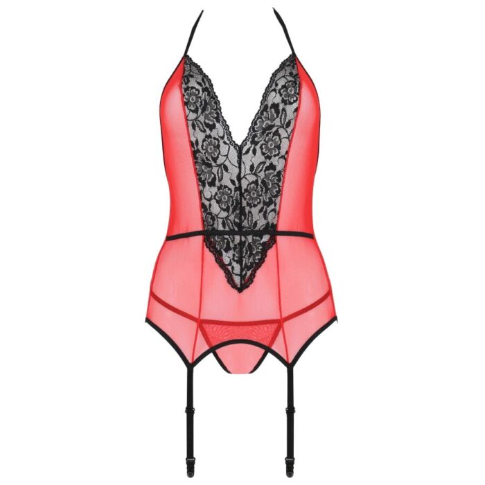 PASSION - PEONIA CORSET EROTIC LINE ROJO L/XL - CandyHot - Foto 4