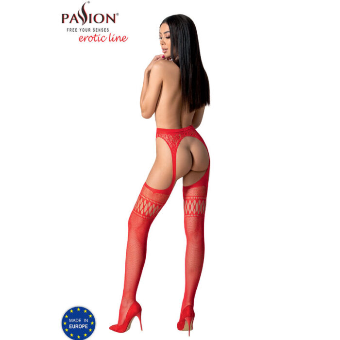 PASSION - S026 MEDIAS CON LIGUERO ROJO TALLA ÚNICA - CandyHot - Foto 4