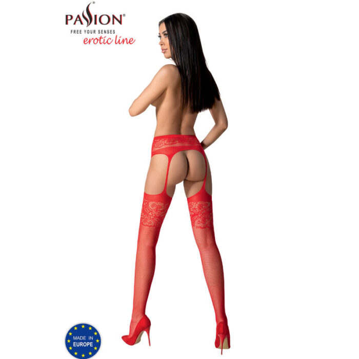 PASSION - S029 MEDIAS CON LIGUERO ROJO TALLA ÚNICA - CandyHot - Foto 4