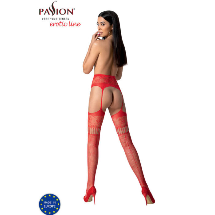 PASSION - S030 MEDIAS CON LIGUERO ROJO TALLA ÚNICA - CandyHot - Foto 4