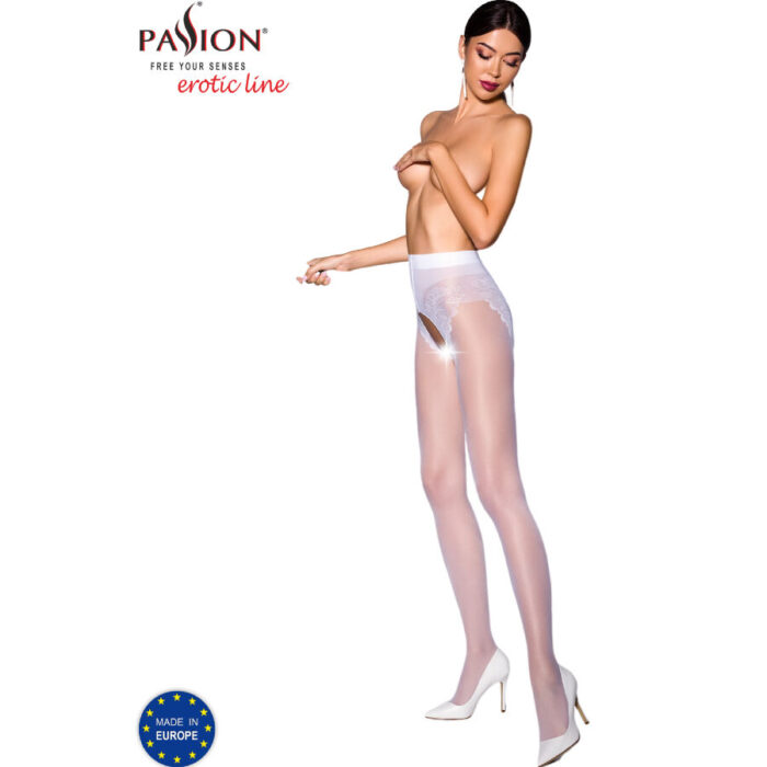 PASSION - TIOPEN 006 MEDIAS BLANCO 1/2 30 DEN - CandyHot - Foto 1