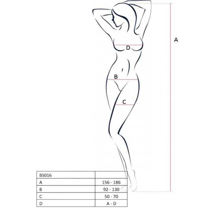 PASSION - WOMAN BS016 BODYSTOCKING ROJO TALLA ÚNICA - CandyHot - Foto 2