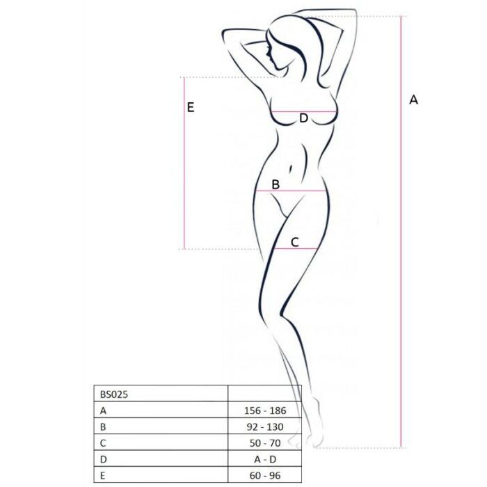 PASSION - WOMAN BS025 BODYSTOCKING ESTILO VESTIDO BLANCO TALLA ÚNICA - CandyHot - Foto 2