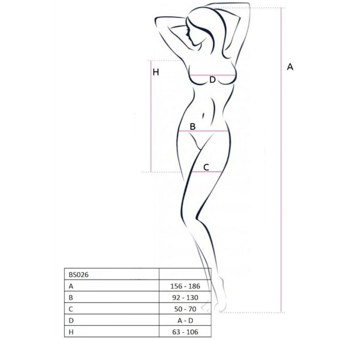 PASSION - WOMAN BS026 BODYSTOCKING ESTILO VESTIDO BLANCO TALLA ÚNICA - CandyHot - Foto 2