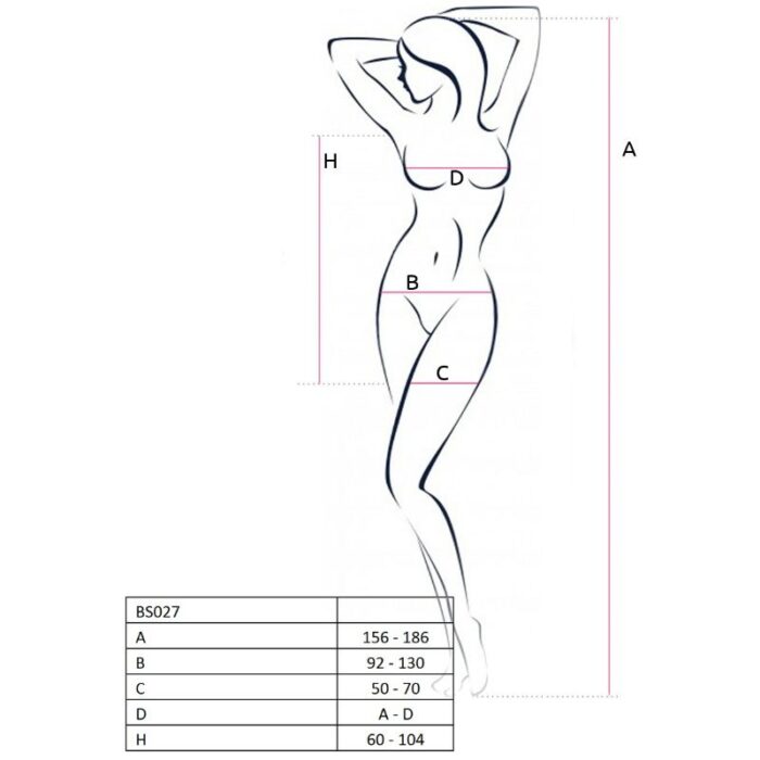 PASSION - WOMAN BS027 BODYSTOCKING ESTILO VESTIDO BLANCO TALLA ÚNICA - CandyHot - Foto 2