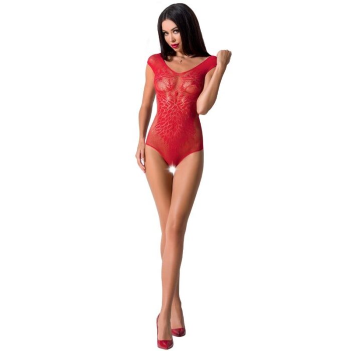 PASSION - WOMAN BS064 BODYSTOCKING ROJO TALLA ÚNICA - CandyHot - Foto 1